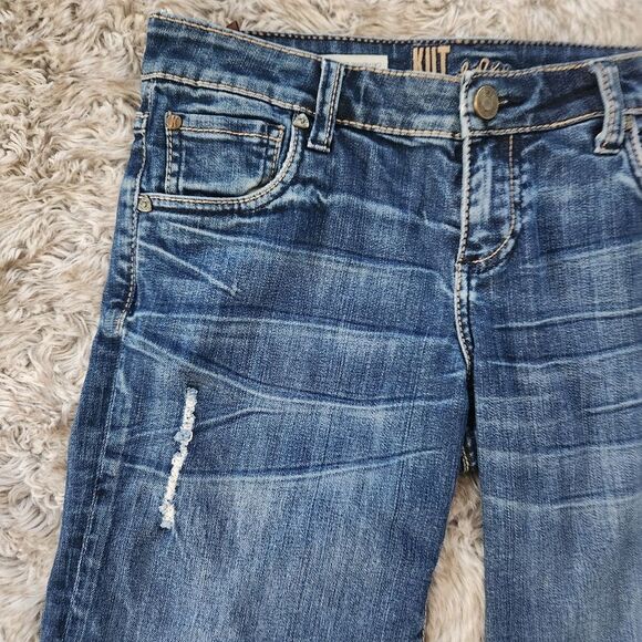 Kut from the Kloth Catherine Boyfriend Shorts Medium Wash Denim Women's Size 6 - Picture 2 of 11